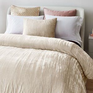 Crinkle Velvet Duvet Cover Champagne (KING)